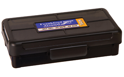 Frankford Arsenal Hinge-Top Ammo Box, 508, 50 Rounds, Fits 10MM, 40S&W and 45ACP, Smoke Gray, Plastic 1083792