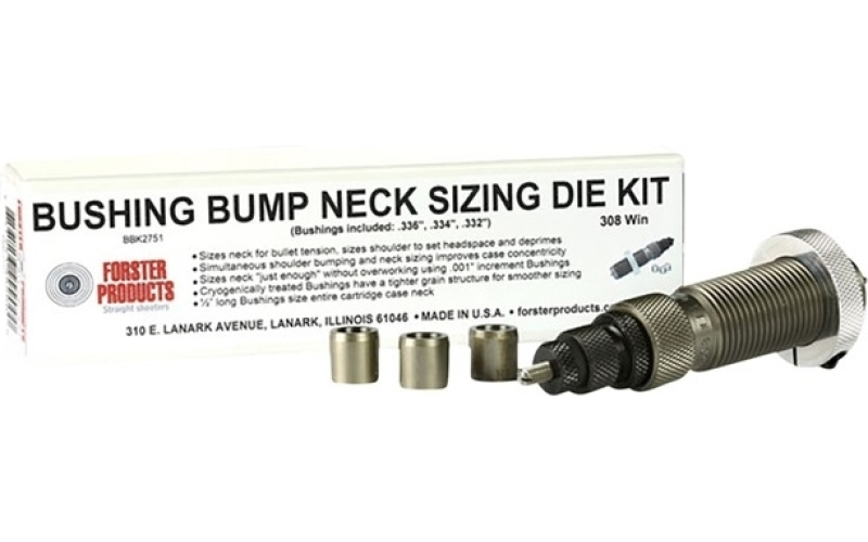 Forster 22 nosler bushing bump neck die kit