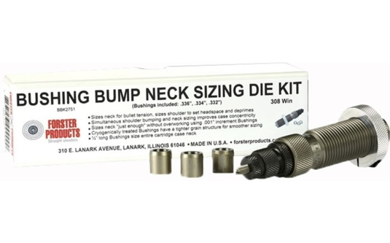 Forster 6.5x55mm swede bushing bump neck die kit