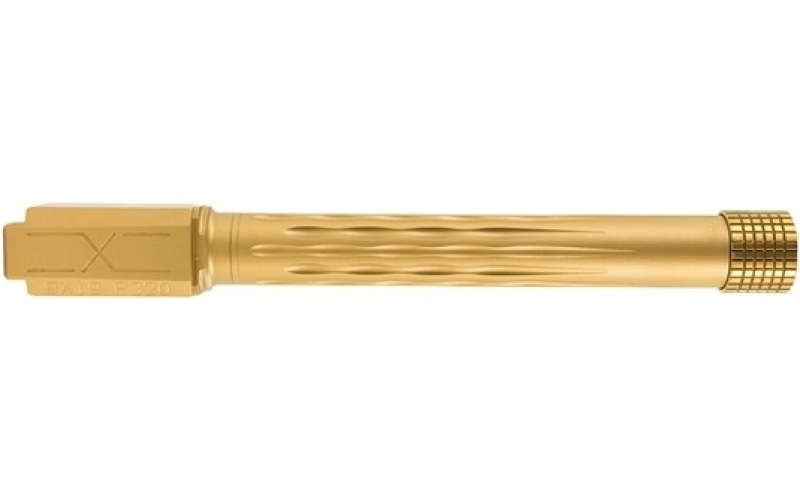 Faxon Firearms Match 9mm luger 4.7'' bbl for sig p320 threaded fluted gold