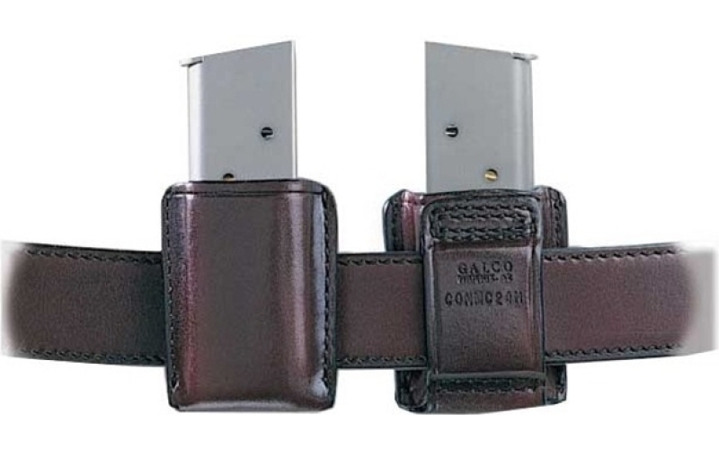 Galco Concealable mag carrier .40 staggered metal mag-havana