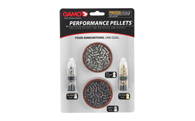 Gamo USA Combo Pack, Precision Pellets, .22 Pellets, (Rocket, PBA Platinum, PBA Armor, PBA Raptor), Blister Card, 225/Pack 63209285554
