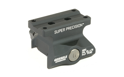 Geissele Automatics Super Precision, Mount, Fits Trijicon MRO, Lower 1/3 Co-Witness, Black 05-470B