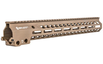 Geissele Automatics MK14, Super Modular Rail, Handguard, 15", M-LOK, Barrel Nut Wrench Sold Separately (GEI-02-243), Gas Block Not Included, Desert Dirt Color, Product Finishes, Shade Variations and Other Imperfections Are Normal Due to the Manufacturing Process 05-575S