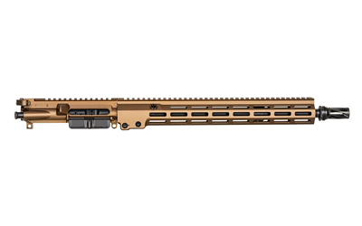 Geissele Automatics Super Duty MOD1, Complete Upper Receiver, 5.56 NATO, 16" Barrel, 1:7 Twist, HUXWRX Flash Hider-QD 556, 15" SMR MK16 M-LOK Free Float Handguard, Geissele Airborne Charging Handle, Nanoweapon Reliability Enhanced Bolt Carrier Group, Fits AR-15, Anodized Finish, Desert Dirt Color 08-548S