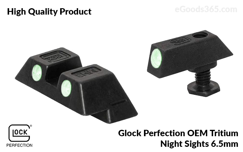 GLOCK OEM NIGHT SIGHT SET 6.5, FOR 9MM GLOCKS