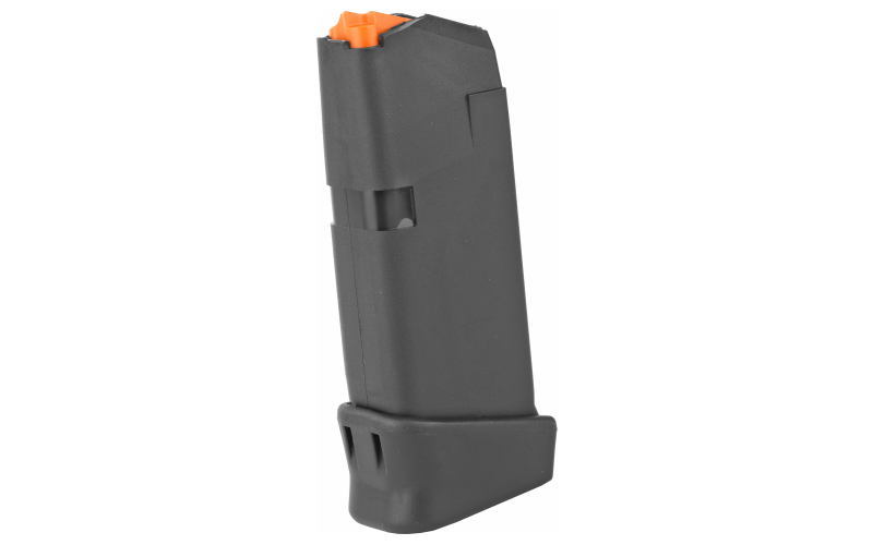 Glock OEM Magazine, 9MM, 12 Rounds, Fits GLOCK 26, Cardboard Style Packaging, Orange Follower, Gen5, Black 47702