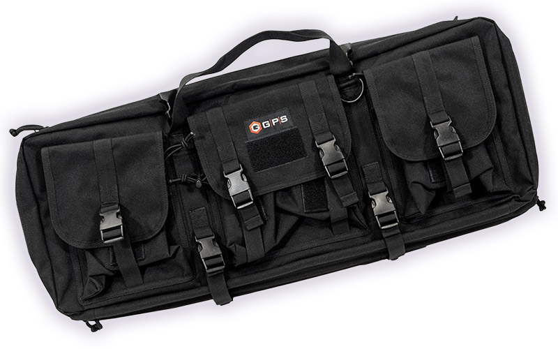 GPS Tactical Double Rifle Case, Black, 28", 600 Denier Polyester GPS-DRC28