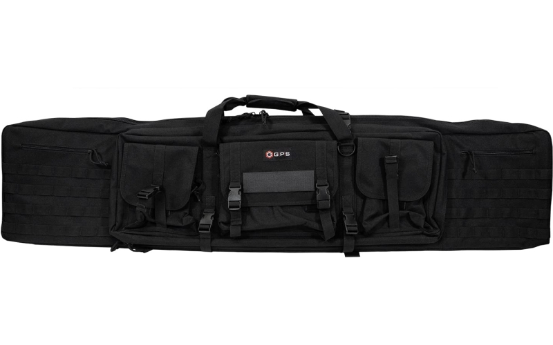 GPS Tactical Double Rifle Case, Black, 55", 600 Denier Polyester GPS-DRC55