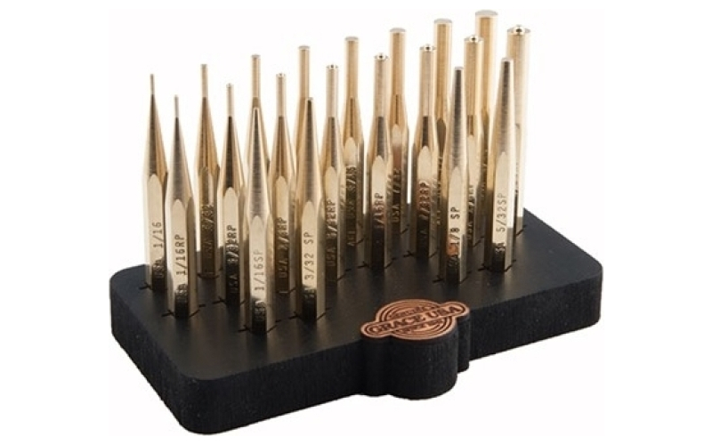 Grace Usa 20 piece brass punch set w/bench block