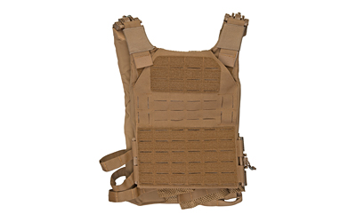 Grey Ghost Gear SMC Plate Carrier, Body Armor Carrier, Laminate Nylon, Designed to Carry a Pair of 10" X 12" Hard Plates or Most Large SAPI Plates, This Carrier is "One Size Fits All" Thanks to it's Adjustable Shoulder Straps and Cummerbund, 1.5 lbs Without Plates, Coyote Brown GTG0295-14