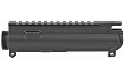 Grey Ghost Precision Forged Upper, No Barrel or BCG, Black Finish, Machined From Forged 7075-T6 Aluminum, Black Hard Anodized With A Surface Hardness Of 60 Rockwell, M4 Feedramps, .250" Takedown Pin Holes, Stripped Receiver DOES NOT Include Port Door Or F