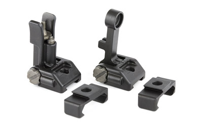 Griffin Armament M2 Sights, Front/Rear Folding Sights, Fits Picatinny Rails, Matte Finish, Includes 12 O'Clock Bases GAM2S