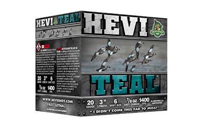 HEVI TEAL 20GA 3" #6 25/250
