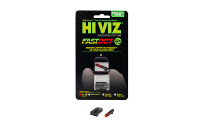 Hi-Viz FASTDOT H3, Fits Glock MOS 9/40, Tritium/Fiber Optic Night Sights, Red Front With Green Rear GLMFD21