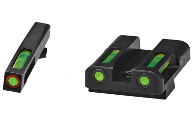 Hi-Viz LiteWave H3 Tritium/Litepipe Night Sights, Fits Glk 9/40SW/357Sig, Green Front w/Orange Front Ring, Green Rear GLN525