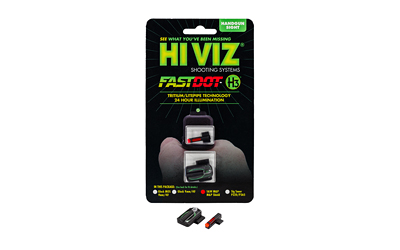 Hi-Viz FASTDOT H3, For Smith & Wesson Shield/Shield Plus, Tritium/Fiber Optic Night Sights, Red Front With Green Rear MPFD21