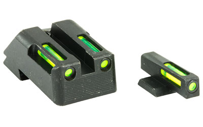 Hi-Viz LiteWave H3 Tritium/Litepipe Night Sights, Fits 1911s, Green Front and Rear KBN321