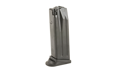 HK Magazine, 9MM, 13 Rounds, Fits P2000/USP9 Compact, with Finger Rest, Steel, Black 215979S