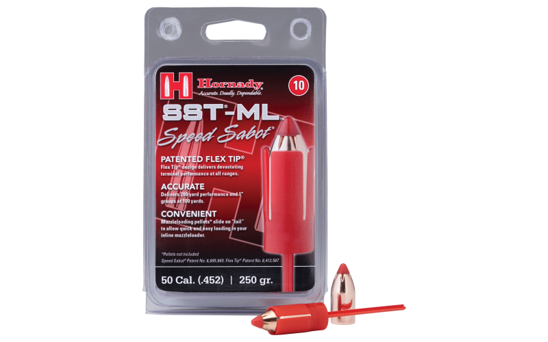 Hornady SST-ML, Lock-N-Load Speed Sabot, .50 Cal Speed Sabot with .45 Cal 300 Grain SST, Flex Tip, 20 Rounds Per Box, 200 Rounds Per Case 67270