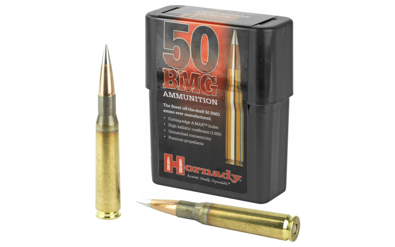 Hornady Match, 50BMG, 750 Grain, AMAX, 10 Round Box 8270