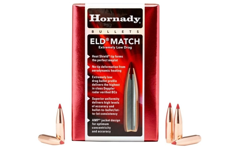 Hornady 25 caliber (0.257'') 134gr eld match 100/box