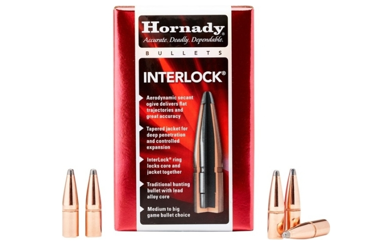 Hornady 45 caliber (0.452'') 245gr interlock spire point 50/box