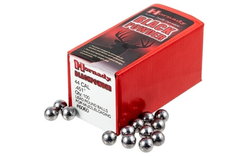 Hornady Round balls 44 cal (.451'') lead round ball 100/box