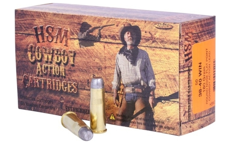 Hsm Ammunition 38-40 winchester 180gr round nose flat point 50/box