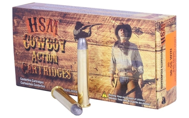 Hsm Ammunition 38-55 winchester 240gr round nose flat point 20/box