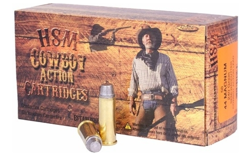 Hsm Ammunition 44 remington magnum 200gr round nose flat point 50/box