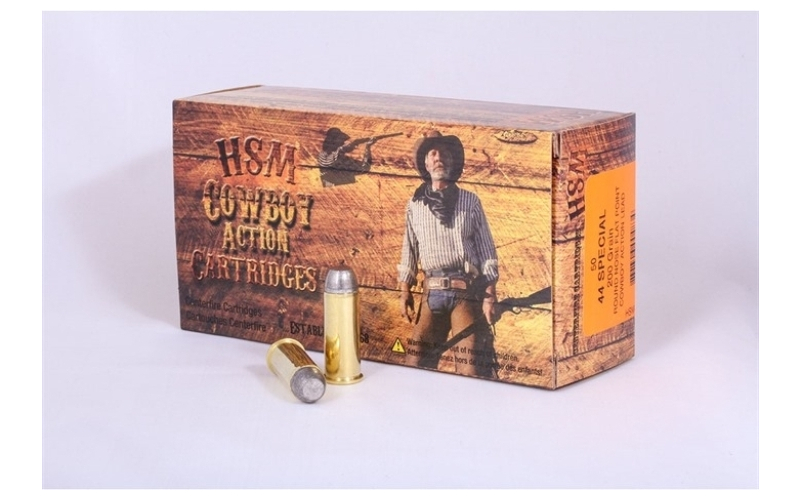Hsm Ammunition 44 special 200gr round nose flat point 50/box