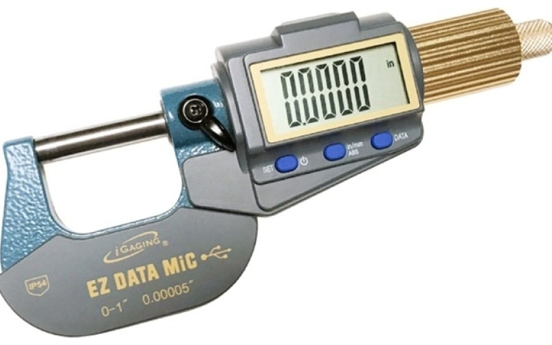 Igaging Ez data 0-1'' large display micrometer w/data output