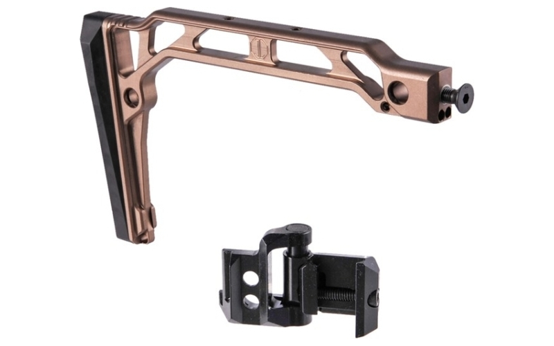 Jmac Customs Llc Ss-8r skeleton stock with rise & jmac 1913 folding mech tan