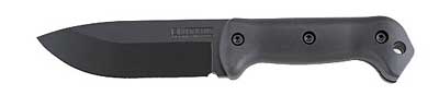 KA-BAR Knives Becker Campanion, Fixed Blade Knife, 5.25" Blade Length, 10.5" Overall Length, Drop Point, Plain Edge, 1095 Cro-Van Black Blade, Black Ultramid Handle, Includes Molle Compatible Plastic Sheath BK2