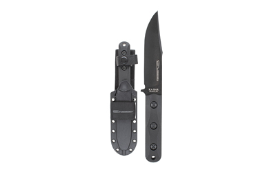 KA-BAR Knives EK Short Clip Point, Elk Commando, Fixed Blade Knife, 5.062" Blade Length, 9.25" Overall Length, Matte Finish, lack, 1095 Cro-Van Steel, Ultramid Handle, Includes Celcon Sheath EK50