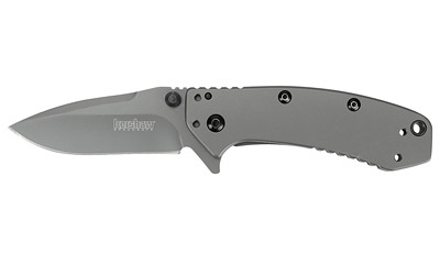 Kershaw Cryo, Assisted Folding Knife, 2.75" Clip Point Blade, Plain Edge, 8CR13MOV/Titanium, Carbon Nitride Coating, Black 1555TI