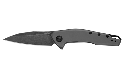 Kershaw Sanctum, Folding Knife, Flipper Assisted Opening, Plain Edge, 8Cr13Mov Steel, BlackWash Finish, Stainless Steel Handle, 2.98" Blade, 7.2" Overall Length, Includes Deep Carry Pocket Clip, Frame Lock 1815
