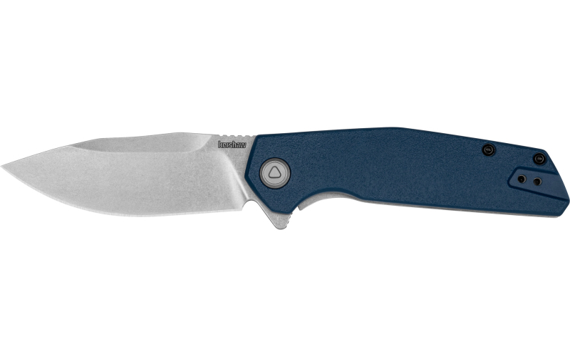 Kershaw Kershaw Lucid, Folding Knife/Assisted, 3.2", Plain Edge, 8Cr13MoV Construction, Stonewash Finish, Glass Filled Nylon Handle, Stonewash Finish, Blue 2036