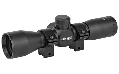 Keystone Sporting Arms Quick Focus Rifle Scope, 4-32X, Black, Rings Included, Stationary Mount Base (KSA031) Required to Mount Scope to Rifle KSA054