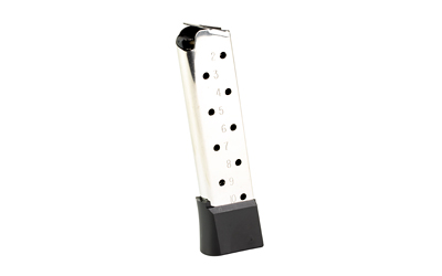 Kimber America Magazine, 45 ACP, 10 Rounds, Fits 1911, Stainless Steel, Silver 1100167A