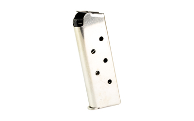 Kimber America Magazine, Kim Pro, Tac Mag, 45 ACP, 7 Rounds, For Compact 1911, Stainless Steel, Silver 1100813A