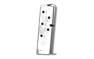 Kimber America Magazine, 380 ACP, 6 Rounds, Fits Kimber Micro 380, Stainless 1200163A