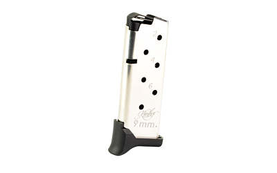 Kimber America Magazine, 9mm, 7 Round, Fits Kimber Rapide Micro 9 Extended Finger Extension, Stainless 1200930A