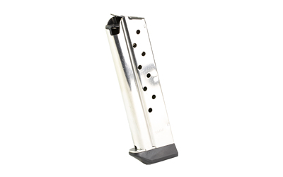 Kimber America Magazine, 9MM, 9 Rounds, For 1911, Extended Base Pad, Stainless Steel, Silver 4200380