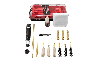 Kleen-Bore Multi-Kit, Cleaning Kit, 3 Heavy Duty Nylon Bristle Bore Brushes: .357/.38/9MM - .40/10MM - .45, 3 Cotton Bore Mops, KleenBore No. 10 BIO Mil-Spec CLP HMK38-45