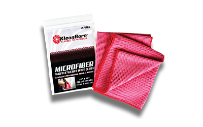 Kleen-Bore Waffle Weave Micro Fiber, Red, 2 Pack MCR