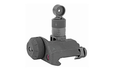 Knights Armament Company Sight, Fits Picatinny, Rear, Micro, Flip Up, 200-600 Meter, Black 98474