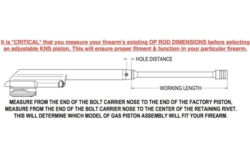 KNS Precision, Inc. Adjustable gas piston system galil ace riflesmall bore