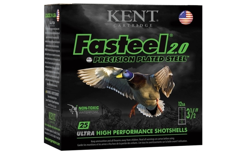 Kent Cartridge Fasteel 2.0 12ga 3-1/2   #4 1-3/8 oz. 25bx